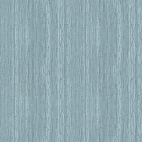 Galerie Into The Wild Blue Bamboo Stripe Wallpaper Roll