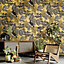 Galerie Into The Wild Metallic Gold Tropical Life Leaf Wallpaper Roll