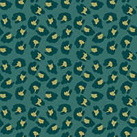 Galerie Into The Wild Metallic Green Leopard Print Wallpaper Roll