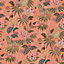 Galerie Into The Wild Metallic Orange Floral Leopard and Zebras Wallpaper Roll