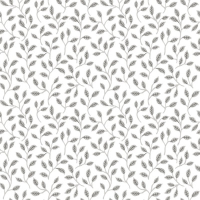 Galerie Into The Wild Metallic Silver Trailing Leaf Wallpaper Roll