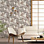 Galerie Into The Wild Metallic Silver Tropical Life Leaf Wallpaper Roll