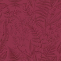 Galerie Into The Wild Red Botanical Leaf Wallpaper Roll