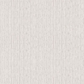 Galerie Into The Wild Silver Bamboo Stripe Wallpaper Roll