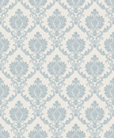 Galerie Italian Classics 4 Blue Cream Italian Damask Embossed Wallpaper