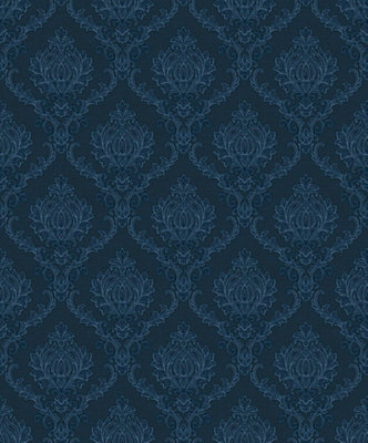 Galerie Italian Classics 4 Blue Italian Damask Embossed Wallpaper