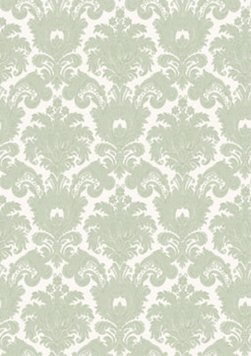 Galerie Italian Classics 4 Green Damask Embossed Wallpaper | DIY at B&Q