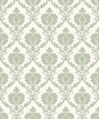 Galerie Italian Classics 4 Green Italian Damask Embossed Wallpaper