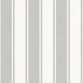 Galerie Italian Classics 4 Grey Classic Stripe Embossed Wallpaper