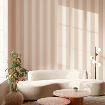Galerie Italian Classics 4 Pink Classic Stripe Embossed Wallpaper