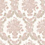 Galerie Italian Classics 4 Pink Floral Damask Embossed Wallpaper