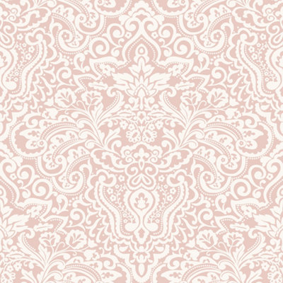 Galerie Italian Classics 4 Pink Paisley Damask Embossed Wallpaper