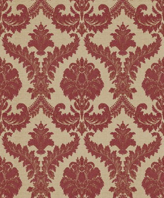 Galerie Italian Classics 4 Red Traditional Damask Embossed Wallpaper ...