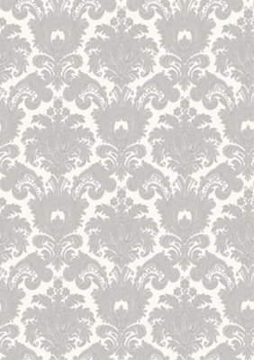 Galerie Italian Classics 4 Silver Grey Damask Embossed Wallpaper