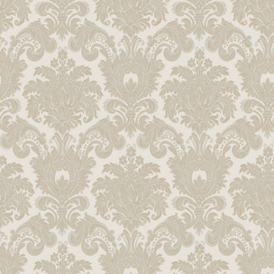 Galerie Italian Silks and Damasks Beige Damask Wallpaper