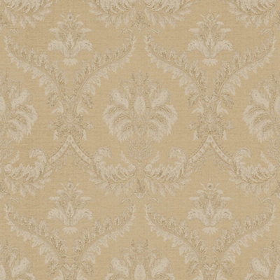 Galerie Italian Silks and Damasks Beige Damask Wallpaper