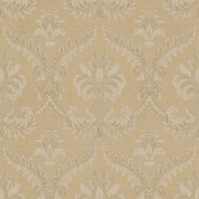 Galerie Italian Silks and Damasks Beige Damask Wallpaper