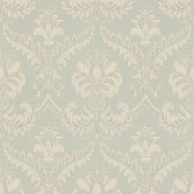 Galerie Italian Silks and Damasks Blue Damask Wallpaper