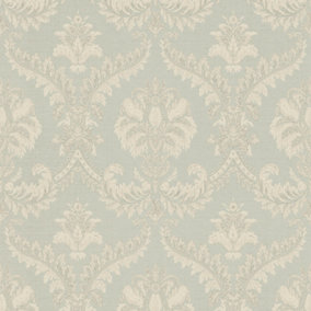 Galerie Italian Silks and Damasks Blue Damask Wallpaper