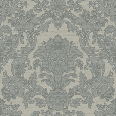 Galerie Italian Silks and Damasks Blue Floral Wallpaper
