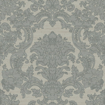 Galerie Italian Silks and Damasks Blue Floral Wallpaper