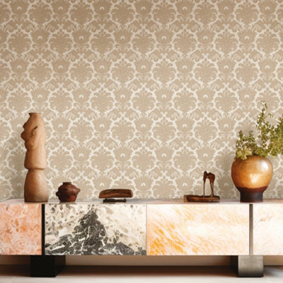 Galerie Italian Silks and Damasks Copper Damask Wallpaper
