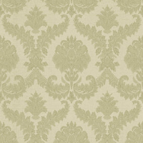 Galerie Italian Silks and Damasks Green Damask Wallpaper