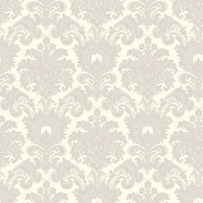 Galerie Italian Silks and Damasks Grey Damask Wallpaper