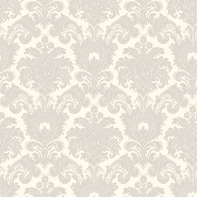 Galerie Italian Silks and Damasks Grey Damask Wallpaper