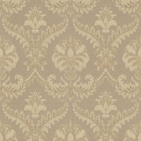 Galerie Italian Silks and Damasks Grey Damask Wallpaper