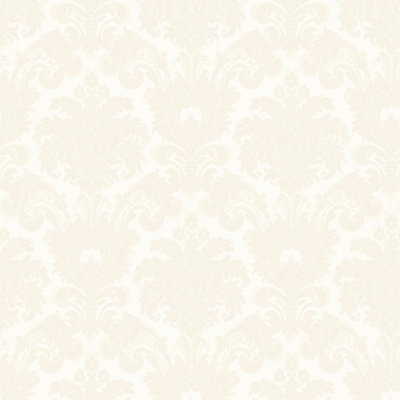 Galerie Italian Silks and Damasks White Damask Wallpaper