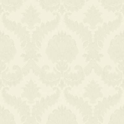 Galerie Italian Silks and Damasks White Damask Wallpaper