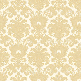 Galerie Italian Silks and Damasks Yellow Damask Wallpaper