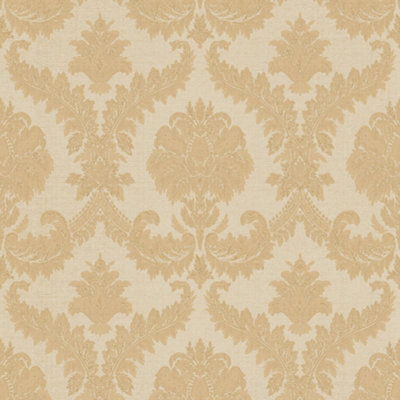 Galerie Italian Silks and Damasks Yellow Damask Wallpaper