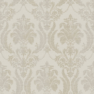Galerie Italian Style Beige Classic Floral Damask Wallpaper Roll