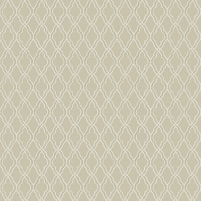 Galerie Italian Style Beige Geometric Trellis Wallpaper Roll