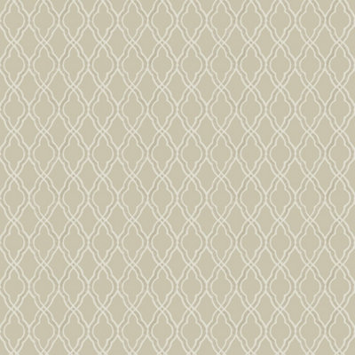 Galerie Italian Style Beige Geometric Trellis Wallpaper Roll