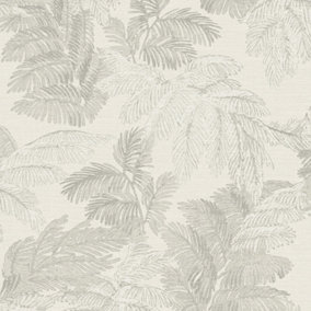 Galerie Italian Style Beige Palm Leaf Design Wallpaper Roll