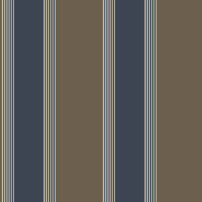 Galerie Italian Style Blue Classic Vertical Stripe Design Wallpaper Roll