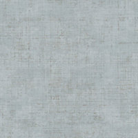 Galerie Italian Style Blue Distressed Weave Texture Effect Wallpaper Roll