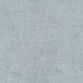 Galerie Italian Style Blue Distressed Weave Texture Effect Wallpaper Roll