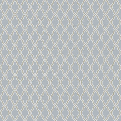 Galerie Italian Style Blue Geometric Trellis Wallpaper Roll