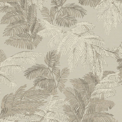 Galerie Italian Style Bronze Palm Leaf Design Wallpaper Roll