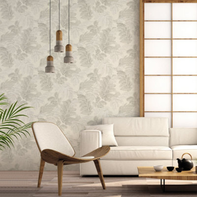 Galerie Italian Style Bronze Palm Leaf Design Wallpaper Roll