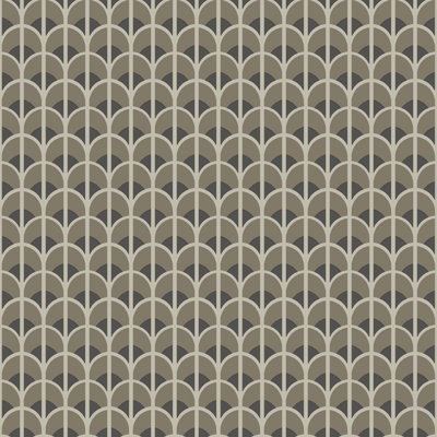 Galerie Italian Style Brown Geometric Arch Design A4 Wallpaper Sample