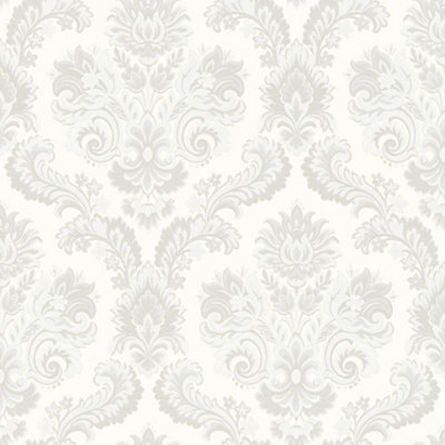 Galerie Italian Style Cream Traditional Floral Damask Wallpaper Roll