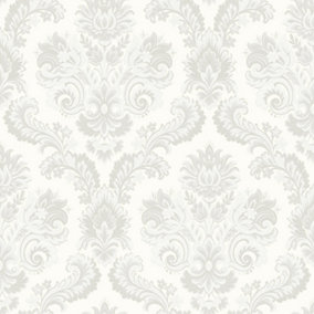 Galerie Italian Style Cream Traditional Floral Damask Wallpaper Roll
