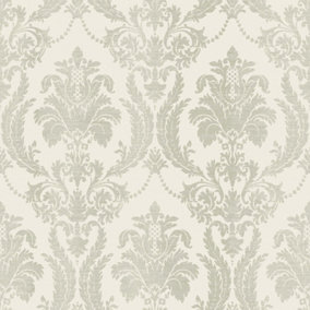 Galerie Italian Style Green Classic Floral Damask Wallpaper Roll