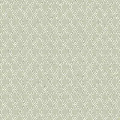Galerie Italian Style Green Geometric Trellis Wallpaper Roll
