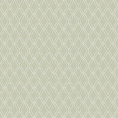 Galerie Italian Style Green Geometric Trellis Wallpaper Roll